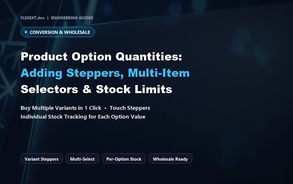 Mastering Product Option Quantities: Adding Steppers, Multi-Item Selectors & Stock Tracking in OpenCart