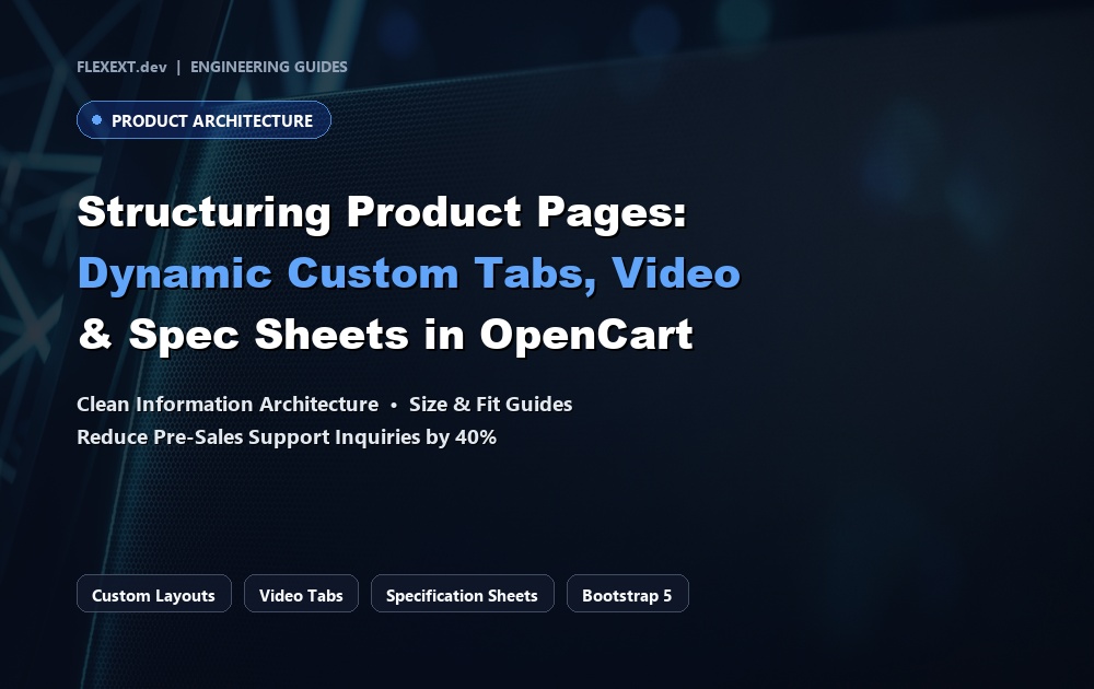 Structuring Product Pages for Maximum Information: Dynamic Custom Tabs & Global Layouts in OpenCart
