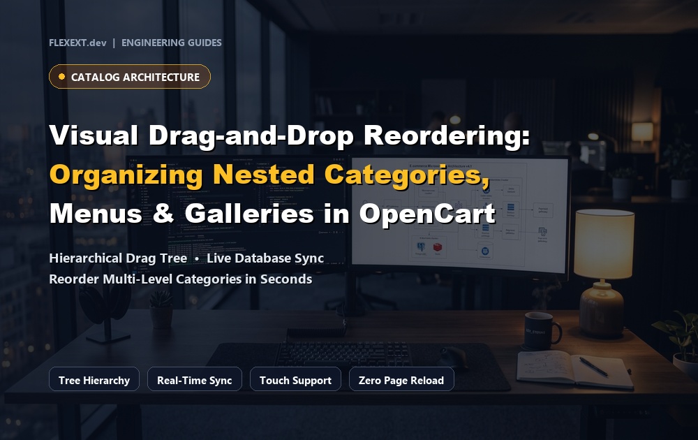 Visual Drag-and-Drop Reordering: Organizing Categories, Menus & Image Galleries in OpenCart