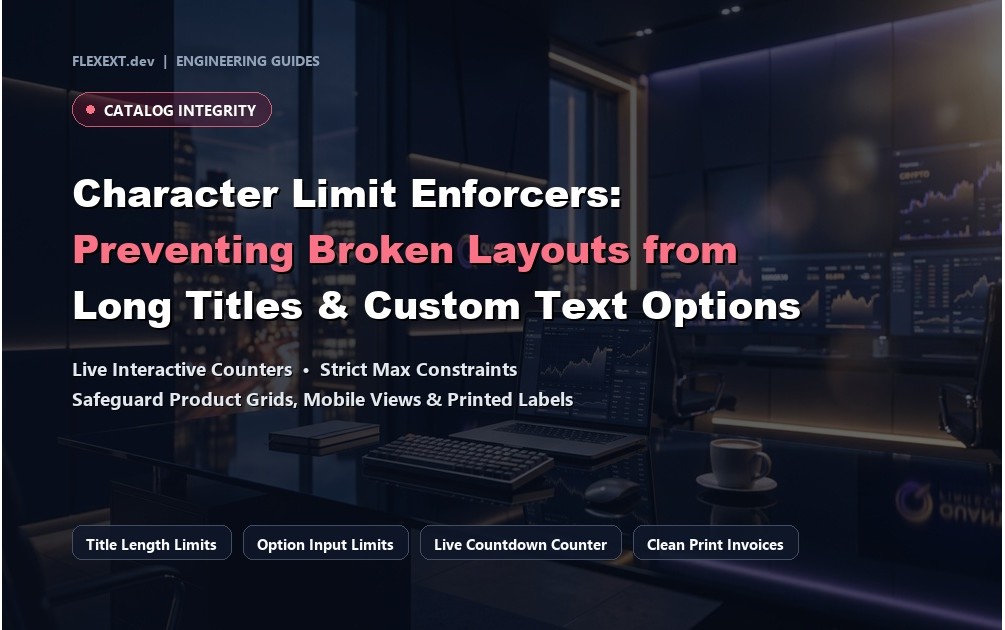 Character Limit Enforcers: Preventing Broken Layouts from Overly Long Product Titles & Custom Options in OpenCart