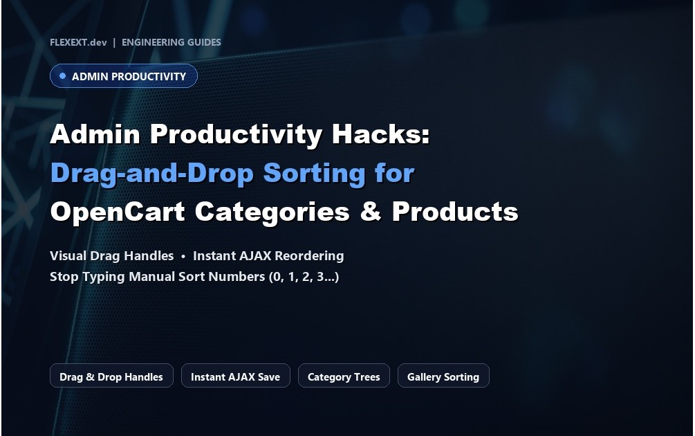 Admin Productivity Hacks: Drag-and-Drop Sorting for OpenCart Categories & Products