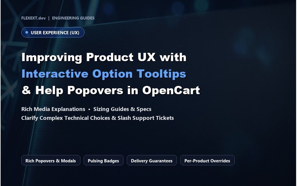 Improving Product UX with Interactive Option Tooltips & Help Popovers in OpenCart