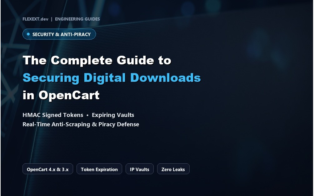 The Complete Guide to Securing Digital Downloads in OpenCart (Anti-Piracy & Token Links)