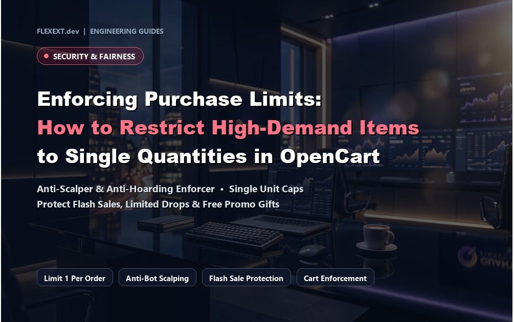 Enforcing Cart Purchase Limits: How to Restrict High-Demand Items to Single Quantities in OpenCart