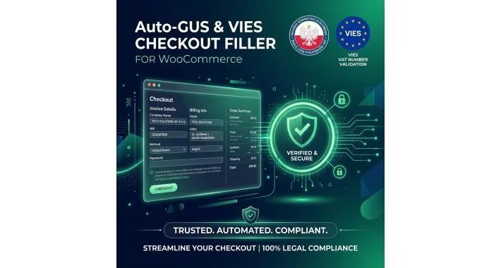 Auto-GUS (Biała Lista MF) & VIES Checkout Filler for WooCommerce
