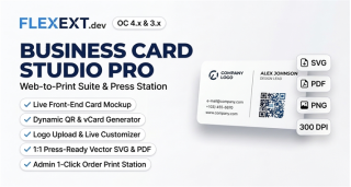 Business Card Studio Pro & Web-to-Print Suite with Dynamic QR vCard & Print Station