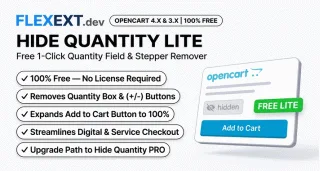 Hide Quantity Field Lite - Free 1-Click Quantity and Stepper Remover