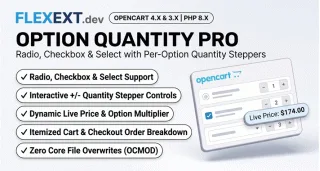 Options Quantity Pro - Radio, Checkbox & Select with Quantity