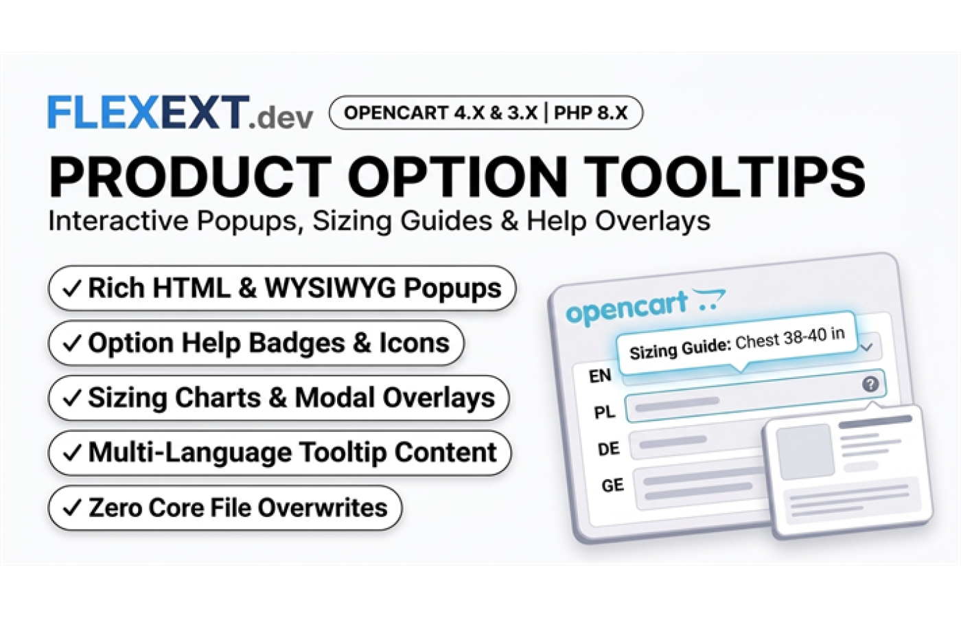 Option Tooltips & Interactive Help Popovers for OpenCart