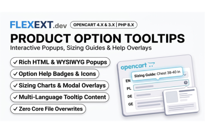 Option Tooltips & Interactive Help Popovers for OpenCart