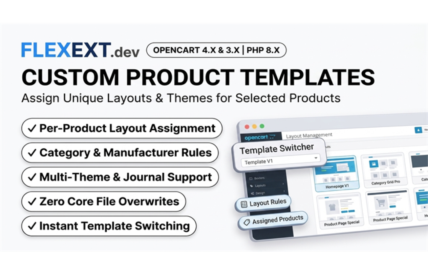 Product Custom Page Templates & Individual Layout Styler