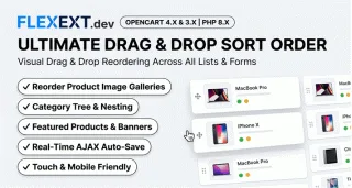 Ultimate Drag & Drop Sort Order for OpenCart (All Lists & Forms)