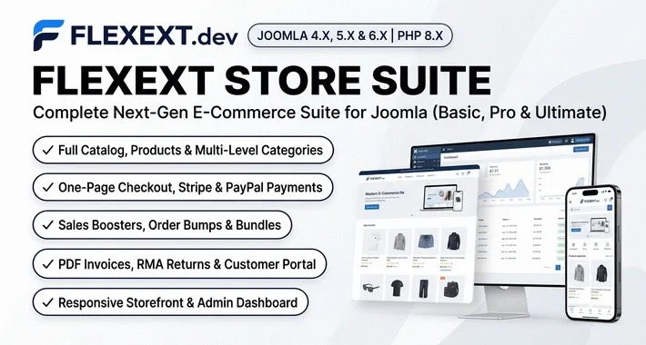 FlexExt Store Standard (Single-Store Essentials) for Joomla 4, 5 & 6