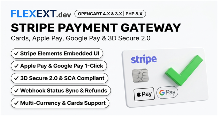 Stripe Modern Payment Gateway (Credit Cards, Apple Pay, Google Pay & 3DS2)