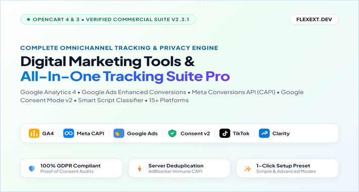 Digital Marketing Tools & All-In-One Tracking Suite Pro Showcase Banner